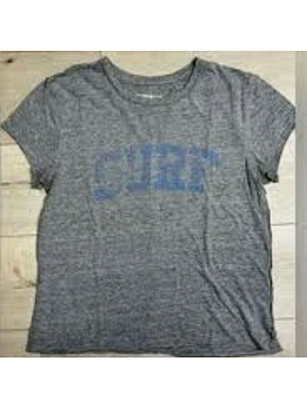 New Free People Nova Graphic SURF Tee in Gray Size L NWOT- organic cotton blend - Picture 11 of 16